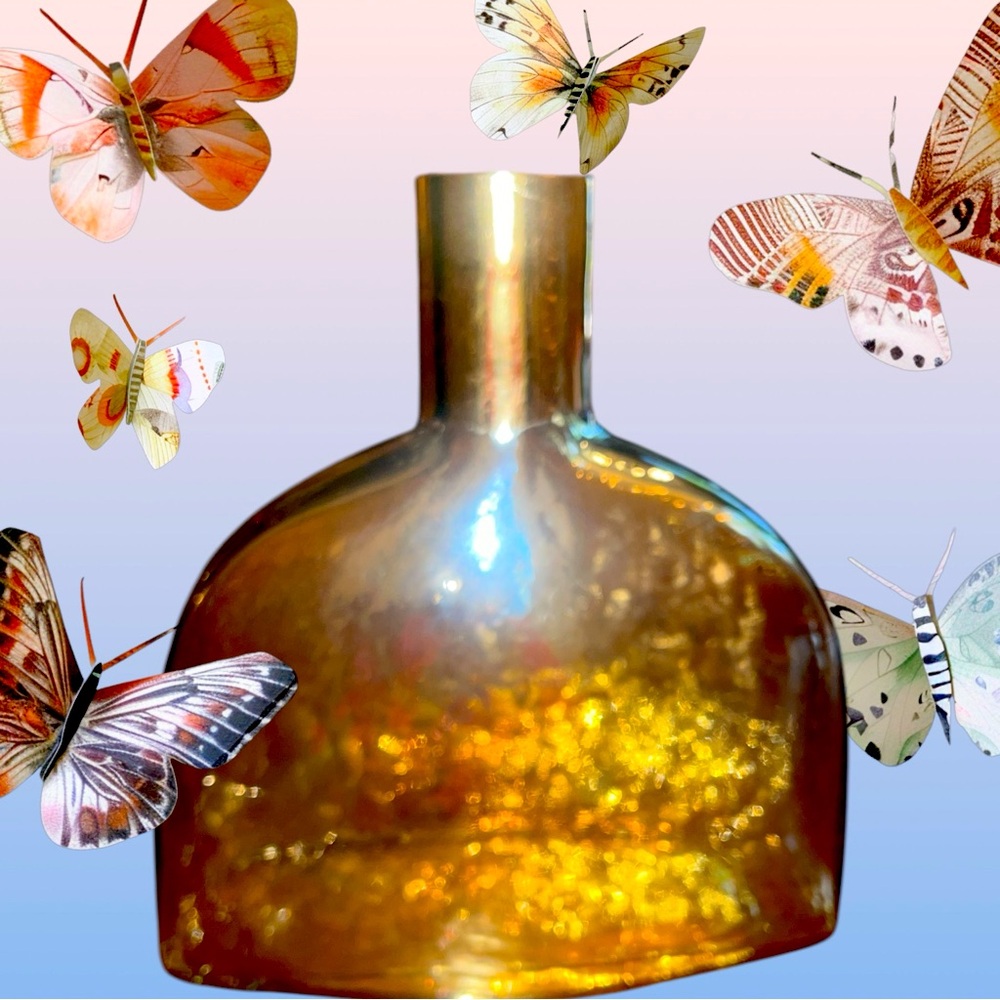 Glass Vase by Anthropology Made in India Stunning